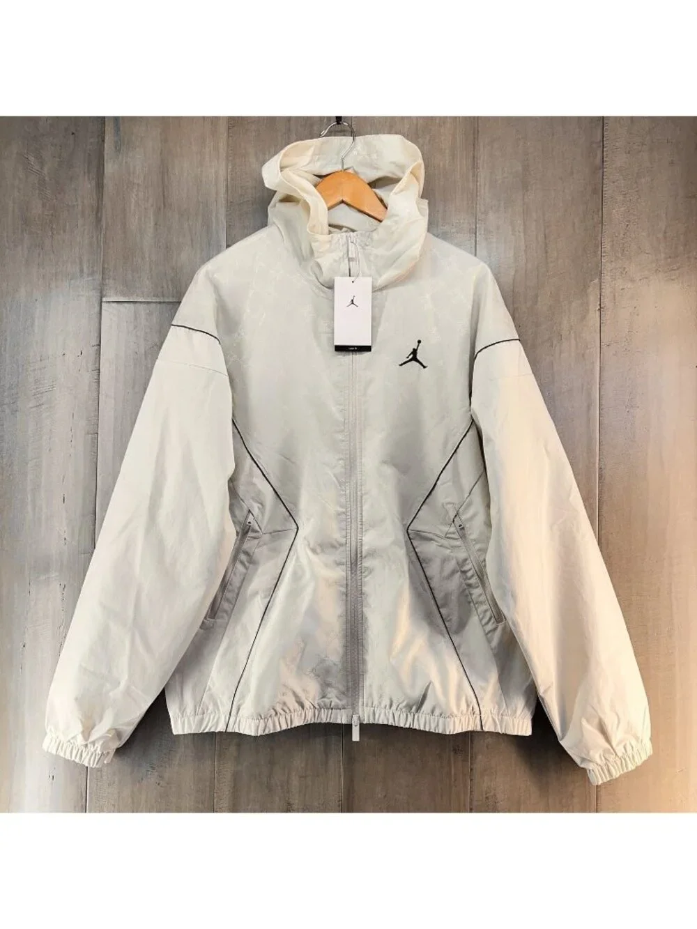 Nike Jordan Brooklyn Draft Hooded Jacket Light Orewood Men's Large HV0554-104